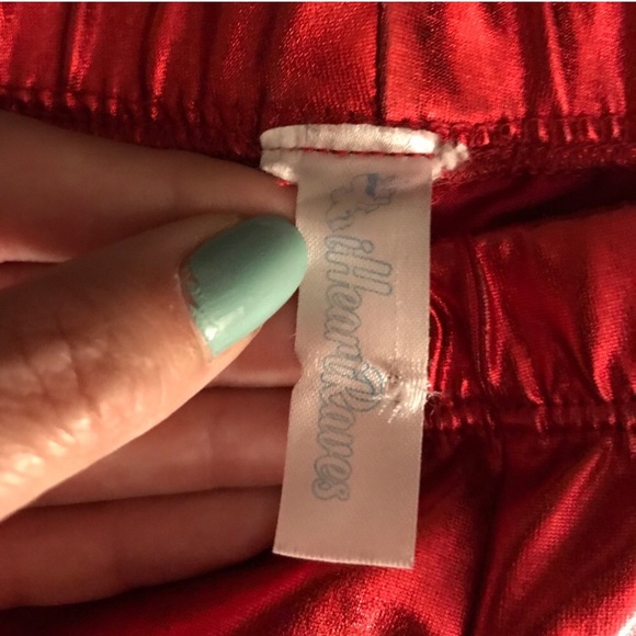 iHeartRaves red holographic booty shorts - Picture 3 of 3